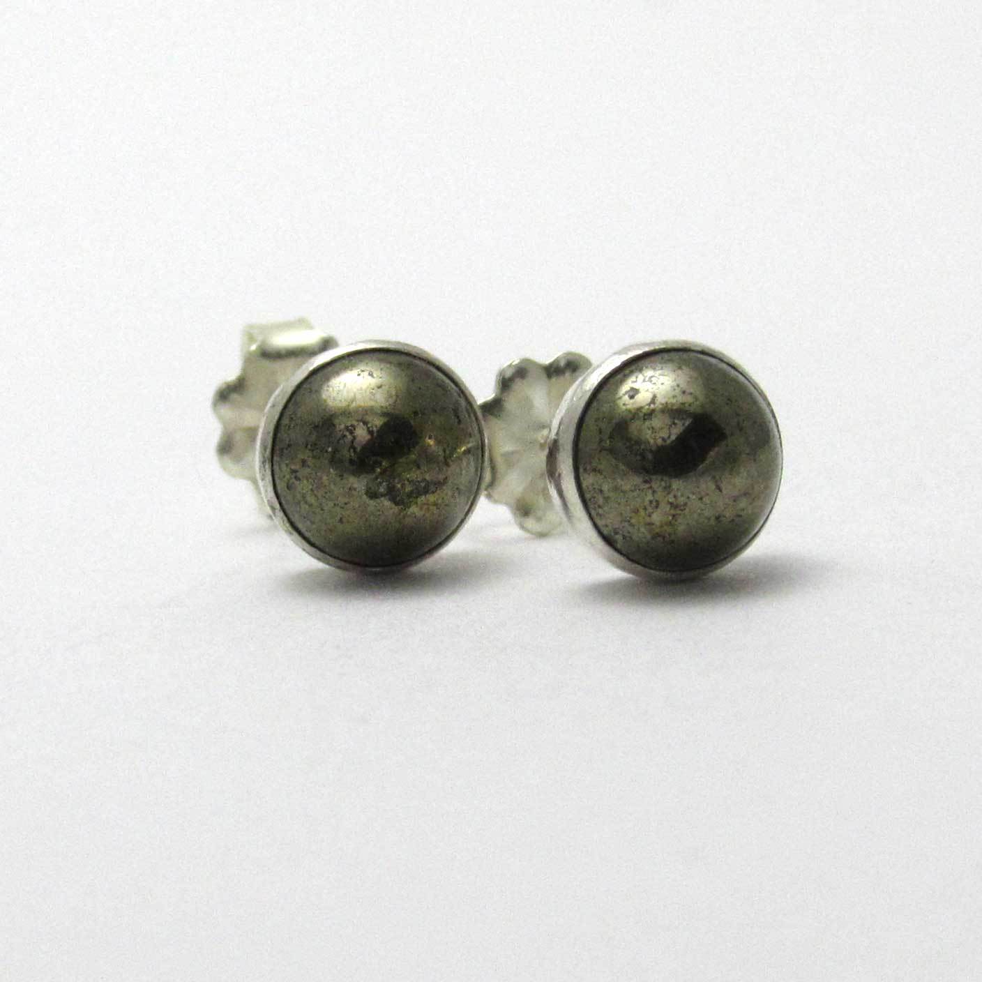 6mm Pyrite Stud Earrings - TheExCB