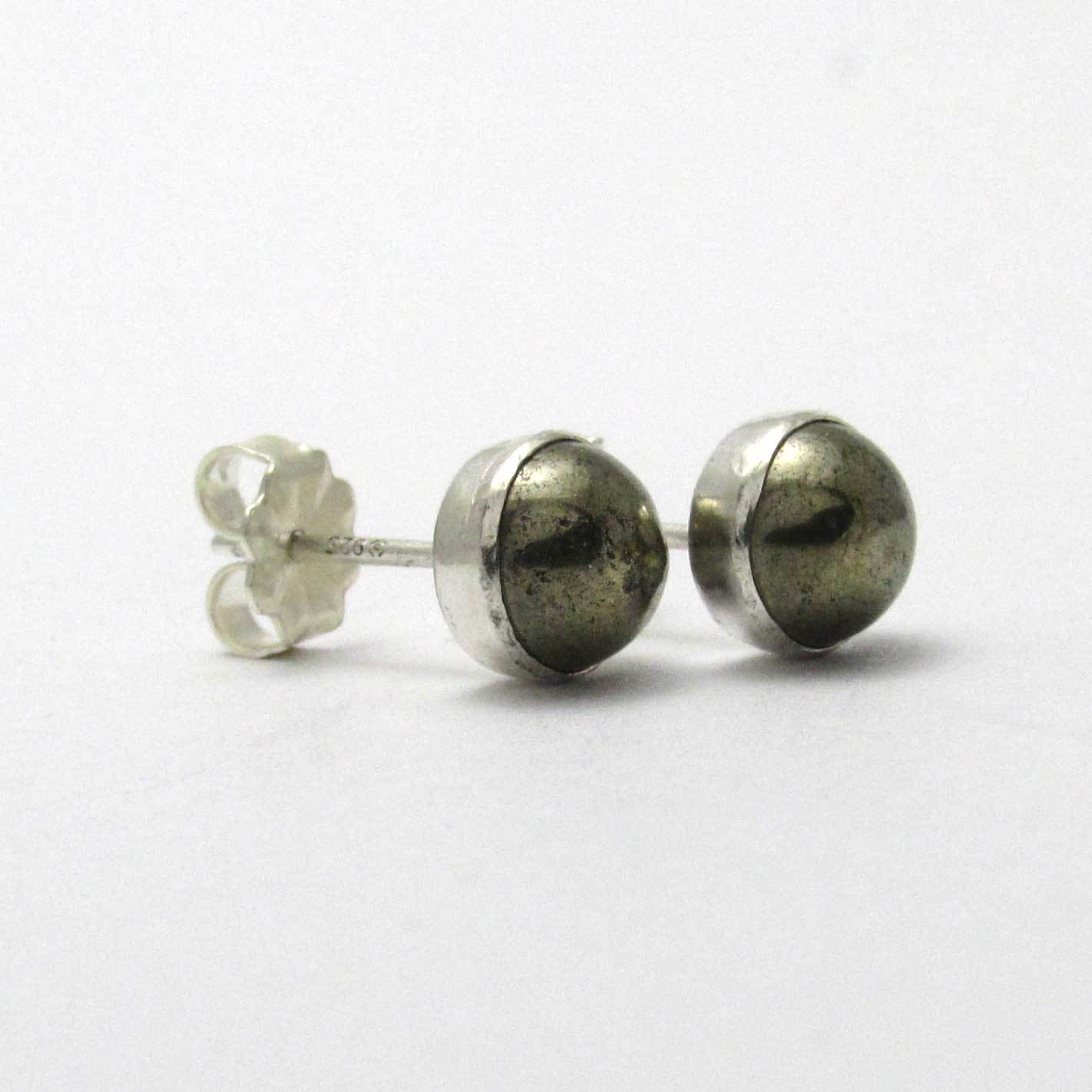 6mm Pyrite Stud Earrings - TheExCB