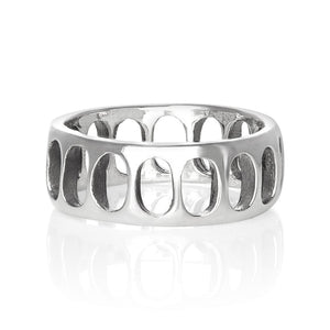 Slotted Silver Band
