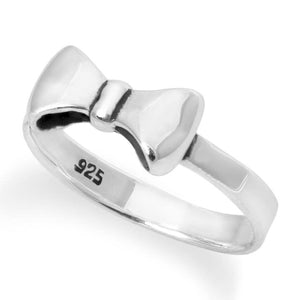 Sterling Silver Bow Tie Ring