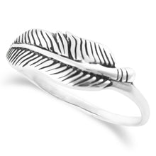Load image into Gallery viewer, Silver Feather Ring