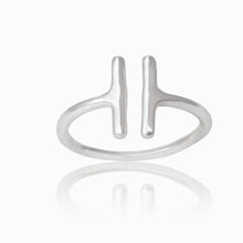 Load image into Gallery viewer, Sterling Silver Parallel Bars Ring