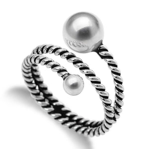 Silver Twisted Wrap Ring