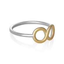 Load image into Gallery viewer, Silver and Gold Plated Infinity Symbol Ring