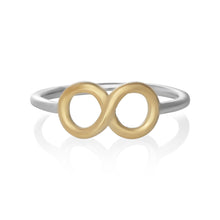 Load image into Gallery viewer, Silver and Gold Plated Infinity Symbol Ring