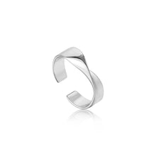 Load image into Gallery viewer, Silver Helix Adjustable Ring