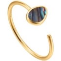 Gold Tidal Abalone Adjustable Ring