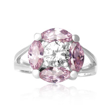 Load image into Gallery viewer, Marquise Cut Flower CZ Ring