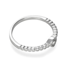 Load image into Gallery viewer, Pear CZ Millgrain Beaded Half Band Ring