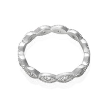 Load image into Gallery viewer, Milgrain Marquise Cubic Zirconia Eternity Ring