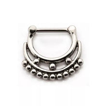 Load image into Gallery viewer, Steel Double Row Beads Septum Clickers