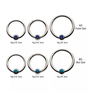 Synthetic Opal Hinged Segment Rings
