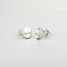 Load image into Gallery viewer, Silver Skull Earrings