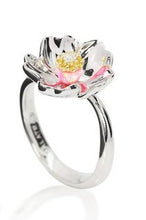 Load image into Gallery viewer, Sterling Silver Cherry Blossom with Diamond Ring