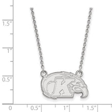 Load image into Gallery viewer, Sterling S. Rh-P LogoArt Kent State University Small Pendant With Necklace